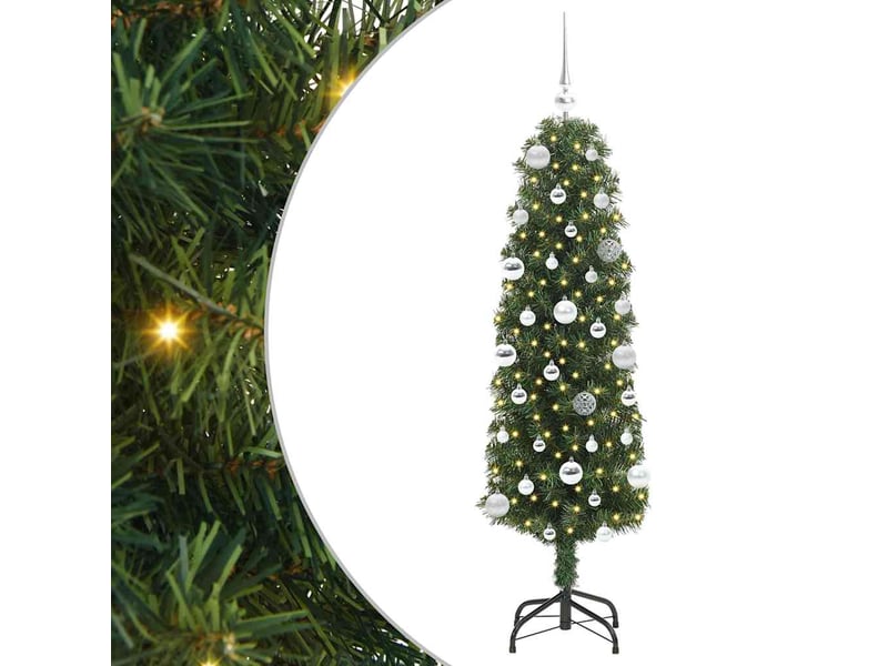Sapin de noël artificiel, arbre de noël vert 150 cm pvc et acier et plastique shl448 - Conforama A