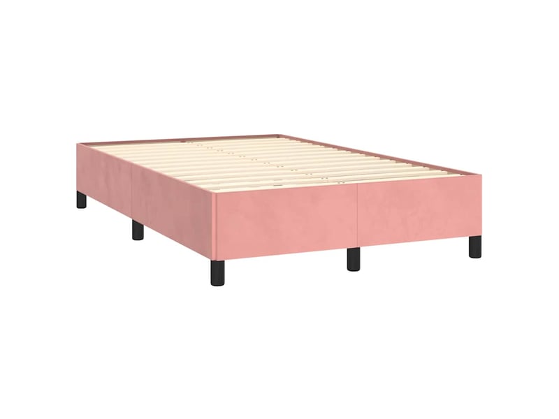  Lit double- lit adulte -  cadre de lit sans matelas rose 120x190 cm velours  - Conforama B