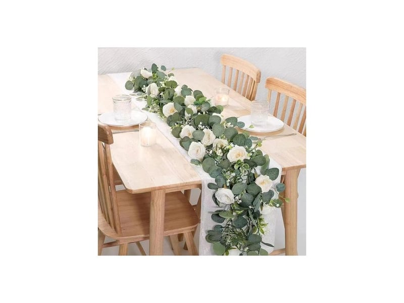  Guirlande de fleurs artificielles - guirlande de dahlias de 180 cm - fleurs en plastique de 1,80 m - décoration florale artificielle pour cérémonie, maison, jardin, mur, mariage, noël, fête  - Conforama B