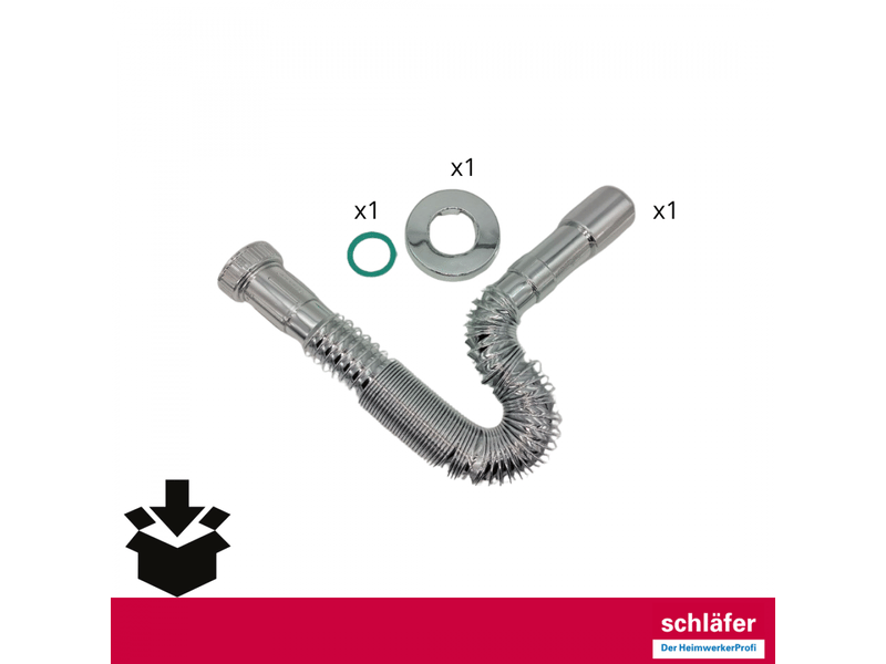  Schläfer 439310 | siphon flexible universel pour évier de salle de bain et évier de cuisine, raccord g 1 12  - Conforama E