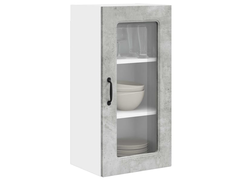  Meuble mural de cuisine | armoire de cuisine gris béton 40x31x80cm shl277  - Conforama C