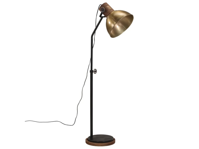  Lampadaire salon, lampe sur pied 25 w laiton antique 30x30x100-150 cm e27  - Conforama A