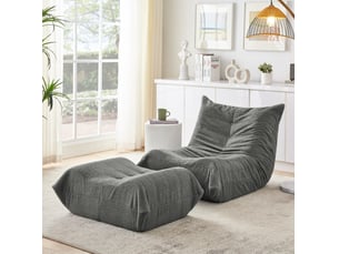 Fauteuil fixe  DESVIAE Tissu bouclette gris