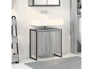 Cabinet de salle de bain, meuble de rangement gris sonoma 60x30x60 cm