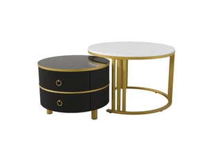 Table basse rond(e) coloris noir <strong></strong> <strong></strong>