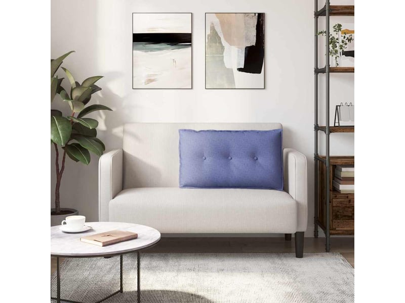  Coussin de dos, coussin de dossier bleu denim 80 x 19 x 50 cm tissu cf54554  - Conforama D