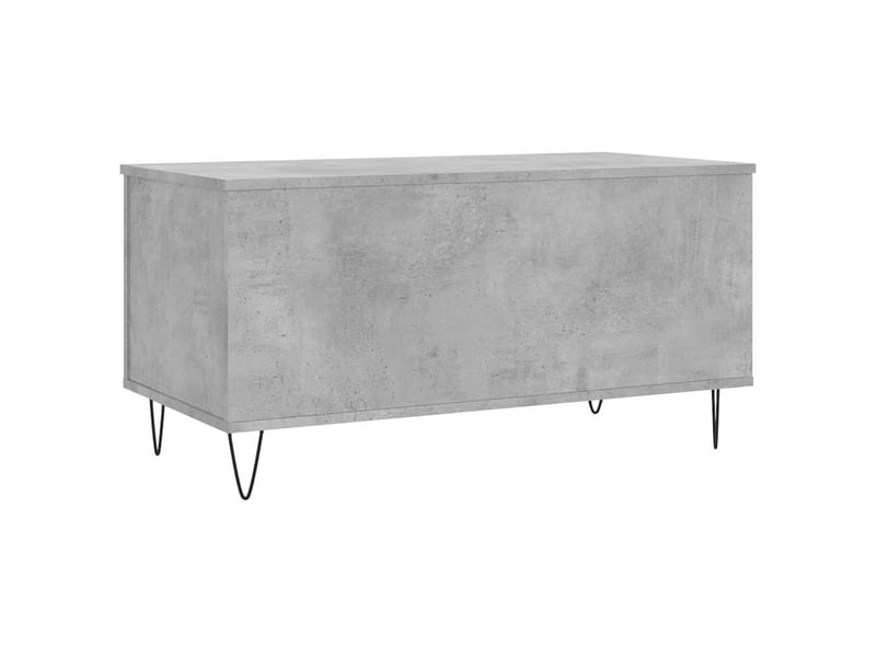  Table basse - table de salon - table à thé gris béton 90x44,5x45 cm bois d'ingénierie  - Conforama E
