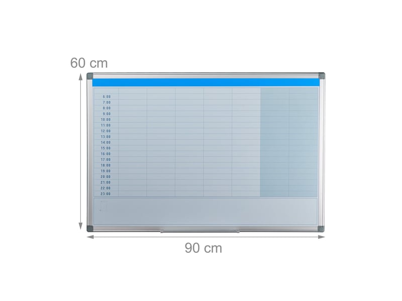  Tableau blanc magnétique mural pratique pour organisation 60 x 90 cm en fer blanc 13_0009562  - Conforama B