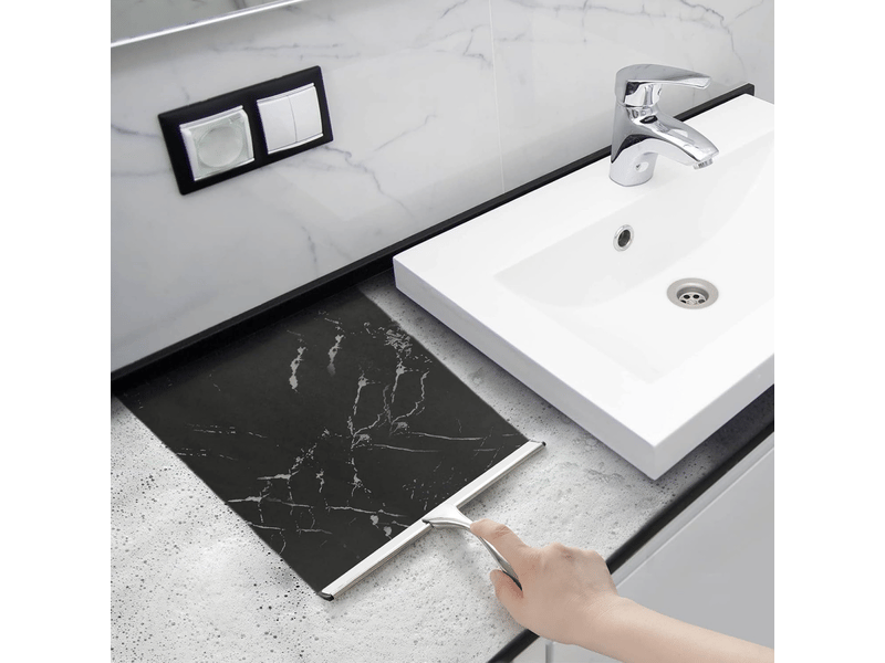  Raclette de nettoyage à l'eau de 10 pouces pour salle de bain, voiture ou plan de travail de cuisine, finition inox.  - Conforama E