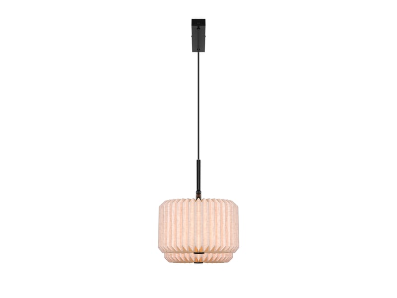  Suspension dual ajour finement plissé, vivienne en textile et métal noir, ip20, nordlux 2612243003 - Conforama C