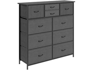 Commode 10 tiroir(s)    WISHDOR  coloris noir largeur 100 cm