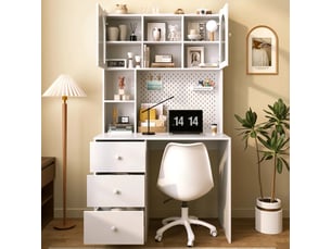 Bureau enfant 100 cm coloris blanc