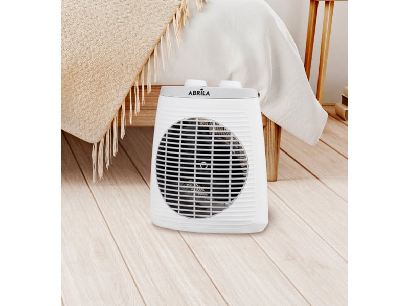  Chauffage soufflant horizontal ABRILA Candil 2000 W blanc et noir, 2 puissances, thermostat réglable et protection surchauffe 197942001 - Conforama C