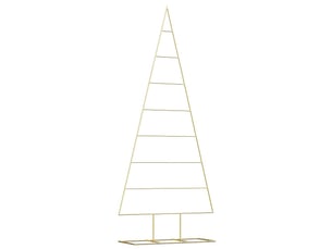 Arbre de noël, sapin de noël en métal doré 181 cm acier peint par poudre