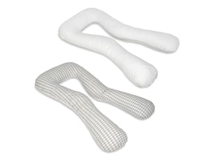 Coussin à usages multiples losanges gris et blancs – blanc