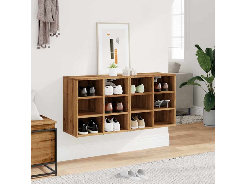  Armoires à chaussures 2 pcs, meuble à chaussures chêne artisanal 52x30x50 cm  - Conforama C