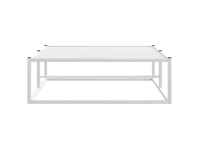  Lit simple- lit adulte -  cadre de lit sans matelas blanc 90x200 cm métal  - Conforama C