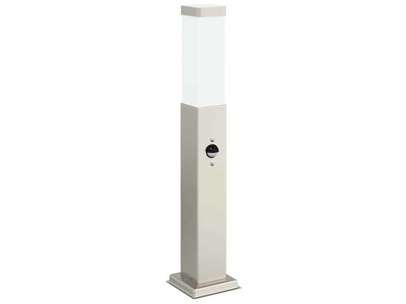 Lot de 3 borne lumineuse avec détecteur 50 cm acier inoxydable ip44 - Conforama D