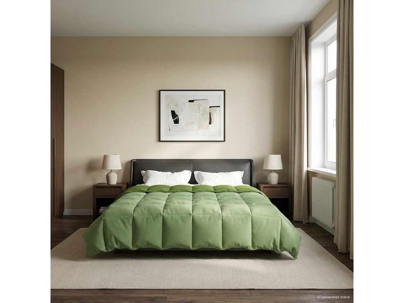  Duvet - couette complet toute l'année 240 x 260 cm 4 saisons vert  - Conforama D
