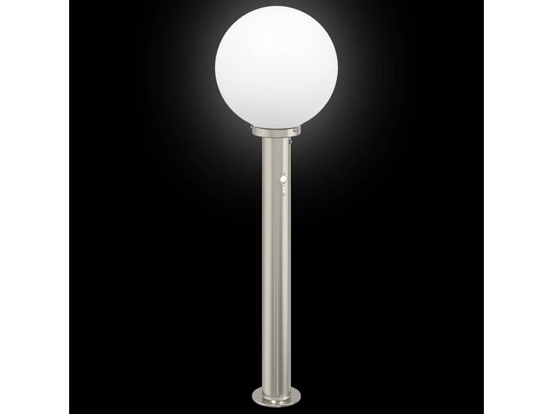  Lot de 3 borne lumineuse avec détecteur 80 cm acier inoxydable ip44 shl43026  - Conforama E