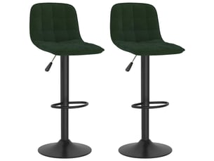Lot de 2 tabouret de bar, chaise de bar vert foncé velours shl78554