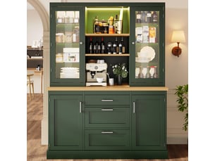 Buffet 4 porte(s) 3 tiroir(s) <strong></strong> <strong>evarich</strong> coloris vert