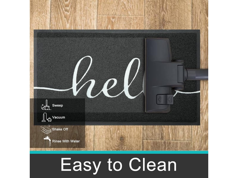  1 pièce 40 x 60 cm (noir) paillasson extérieur hello, paillasson intérieur, tapis d'entrée, paillasson extérieur antidérapant et anti-poussière  - Conforama D