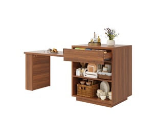 Table à manger extensible 122 à 194,5 cm avec rangements evryae