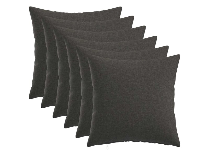 Lot de 6 housses de coussin heerlen gris foncé 45 x 45 cm tissu cf49637 - Conforama B