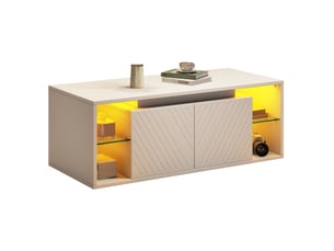 Table basse rectangulaire coloris blanc <strong>HAUSS SPOLE</strong> <strong></strong> - 50 cmx100 cm