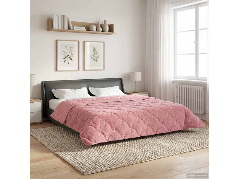 Couette - duvet d'été 200 x 240 cm été rose respirant  - Conforama B