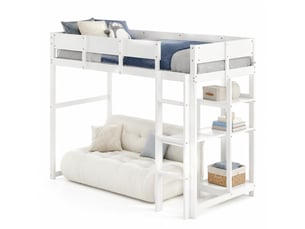 Lit mezzanine 90x200 cm MEUBLIV   coloris blanc