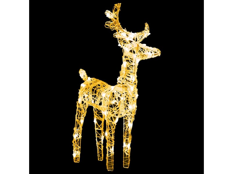  Décoration de noël rennes et traîneau 160 led 130 cm acrylique  - Conforama E