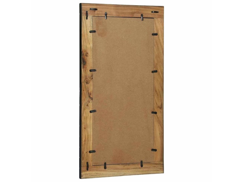 Miroir mural noir et marron 50 x 2 x 90 cm bois d'acacia massif cf62856 - Conforama E