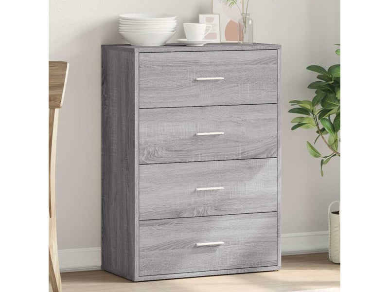  Buffet - bahut - meuble de rangement sonoma gris 60x31x84 cm bois d'ingénierie  - Conforama B