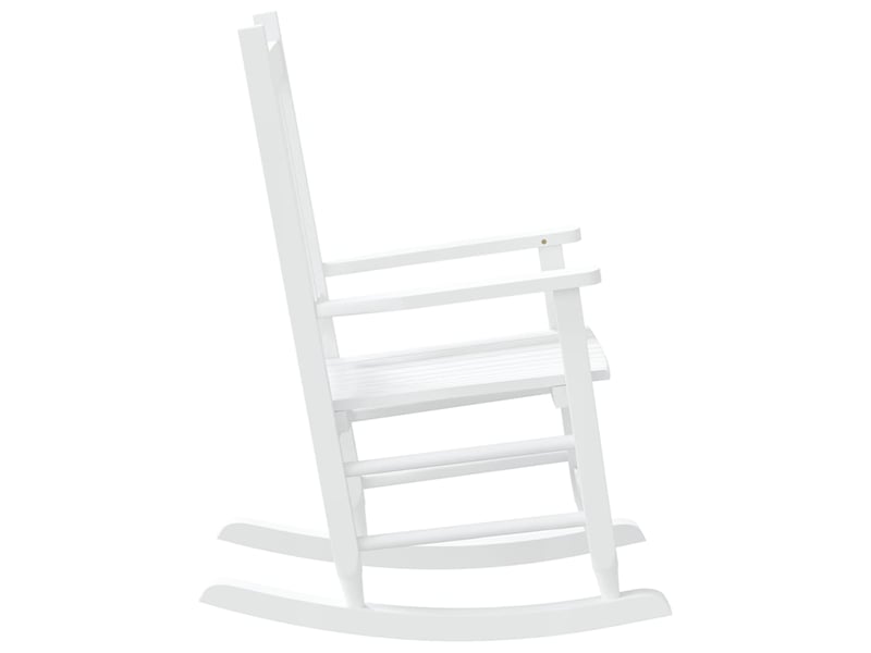  Lot de 2 chaises à bascule pour enfants 6-12 ans en bois de peuplier blanc dec029111  - Conforama D