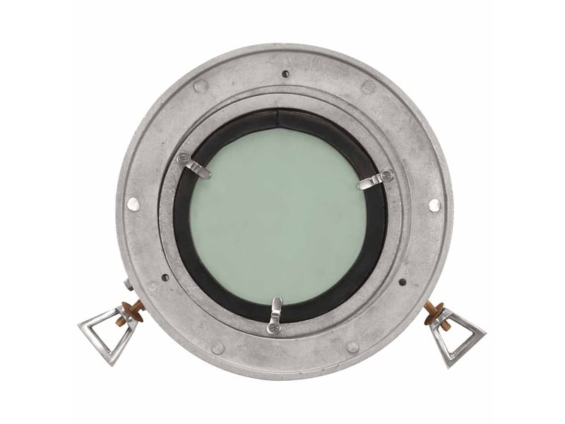  Miroir en forme de hublot mural ø23 cm aluminium et verre cf62789  - Conforama C