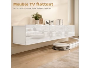 Meuble tv coloris blanc  <strong></strong>  <strong></strong>