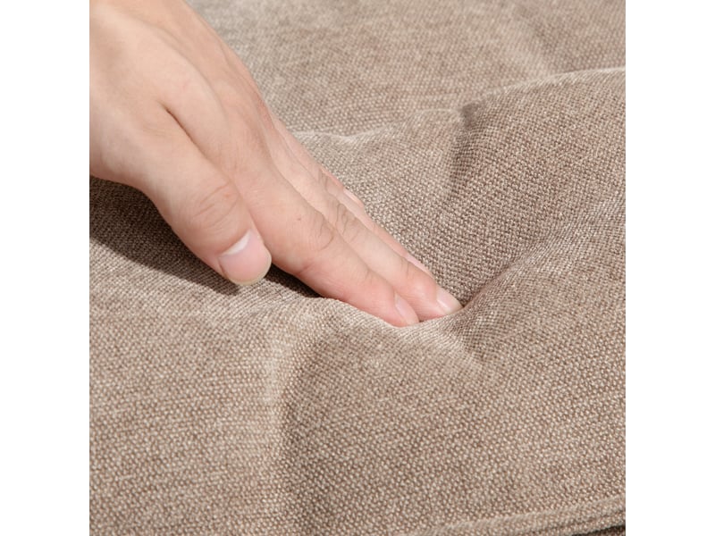  Fauteuil à bascule marron en tissu aspect chenille, fauteuil d'allaitement confortable avec accoudoirs, charge 120 kg, 71x98,5x97 cm  - Conforama D