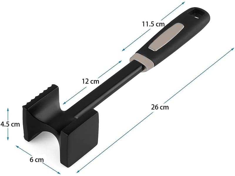 Attendrisseur de viande en acier inoxydable, marteau à viande double face pour steak, poulet, porc, sécurité du lave-vaisselle - noir - Conforama B