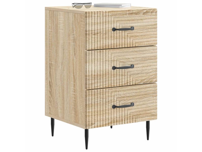  Table de chevet avec tiroir chêne sonoma 43 x 41 x 66,5 cm  - Conforama A