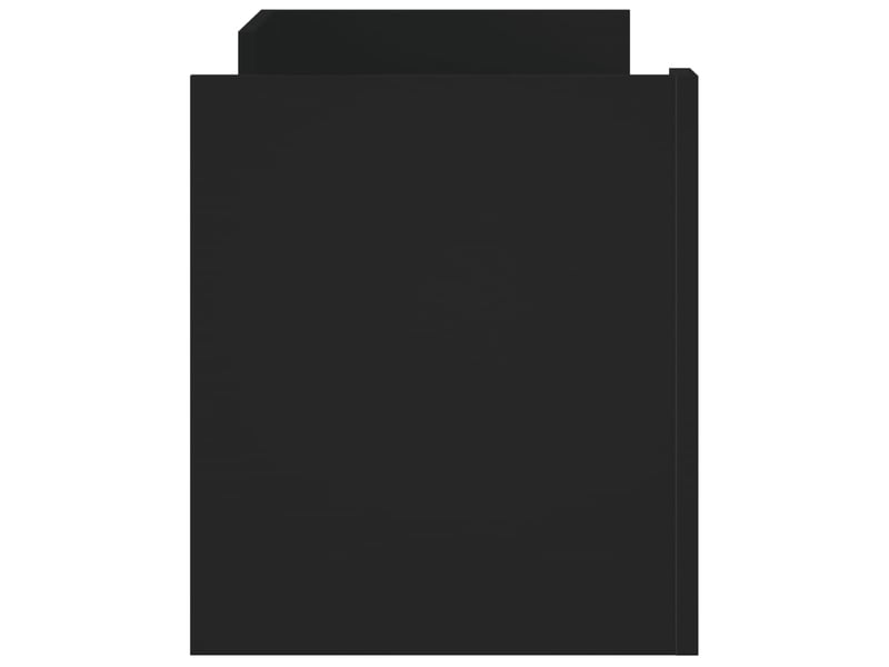  Meuble tv - banc tv - meuble de rangement noir 100x35x40 cm bois d'ingénierie  - Conforama E