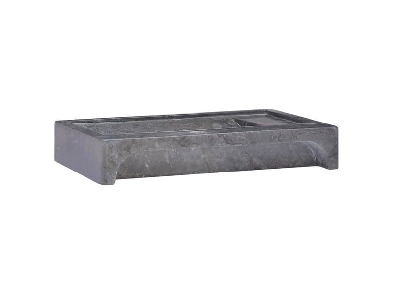  Lavabo de salle de bain, vasque à poser noir 58x39x10 cm marbre cf65676  - Conforama E