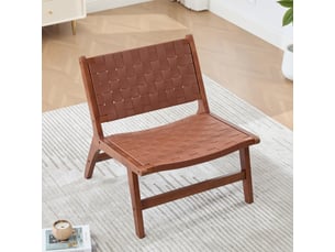 Fauteuil fixe <strong>OKMYHOME</strong> <strong></strong> Simili marron vendu A l'unité