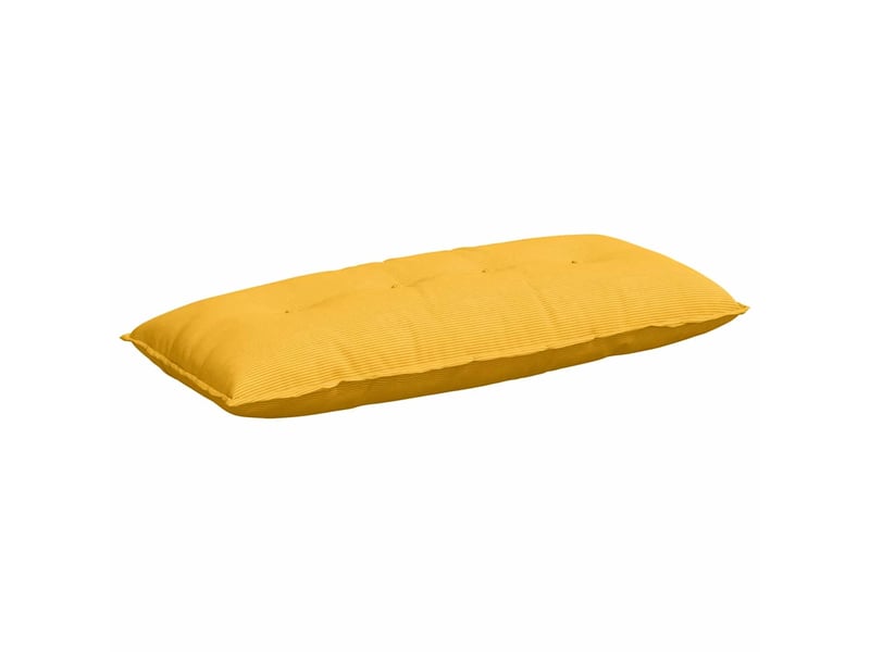 Coussin de dos, coussin de dossier jaune clair 120 x 50 cm tissu en velours côtelé cf54771 - Conforama A