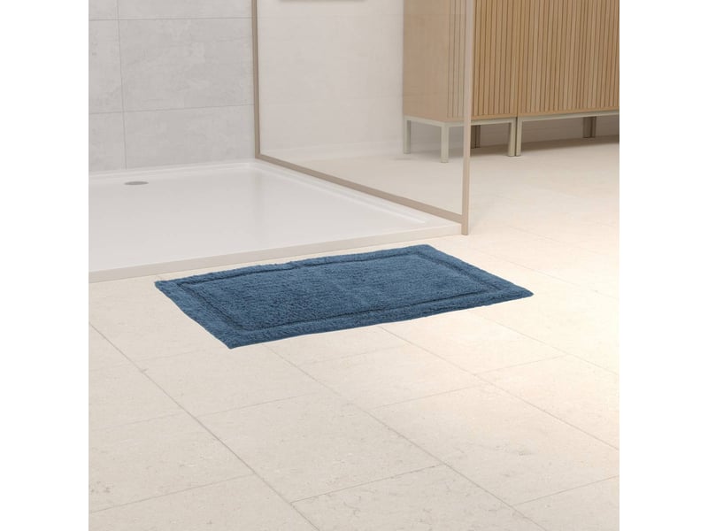 Tapis de bain fluffy colorama 50x75cm bleu COLORAMA - Conforama B