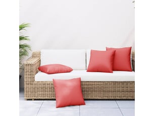 Lot de 4 coussins de canapé, coussins décoratifs rouge 60x60 cm tissu cf59243