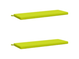 Lot de 2 coussins de banc, coussins d'assise soest 100 % polyester vert vif. Cf57613