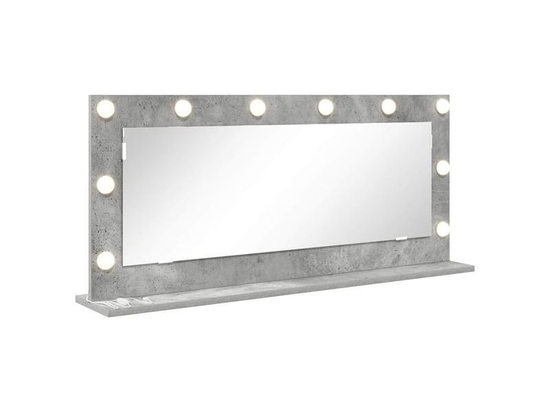 Miroir de vanité, miroir de coiffeuse gris béton 100 x 45 x 18 cm rectangulaire cf62773 - Conforama A