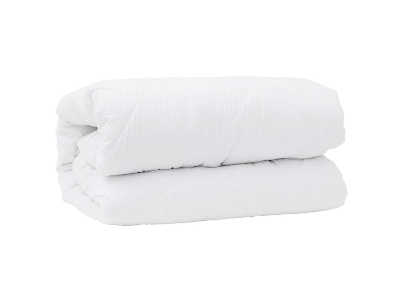  Duvet 2-en-1 262 x 242 x 10 cm hiver - couette polyester blanc respirant  - Conforama D